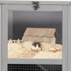 Tier Wood Hamster Cage, Pet Habitat with Run, Pull-Out Tray, Ramp, Hutch for Small Animals Guinea Pig Rat Rabbit, Indoor
