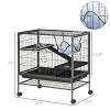 PawHut 3-Tier Small Animal Cage, Ferret Cage Large Chinchilla Cage